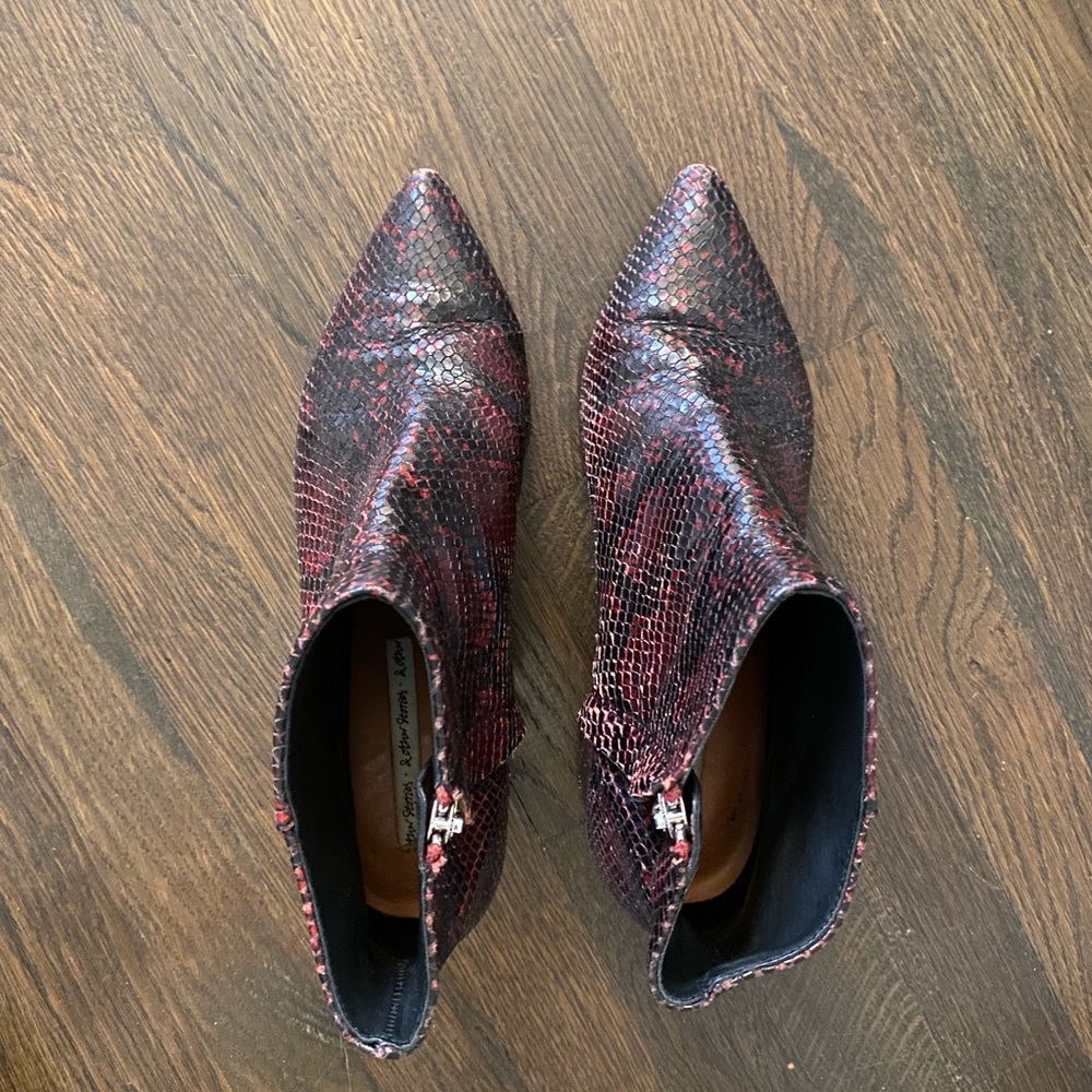 Maroon Snakeskin Boots - Picture 7 of 8